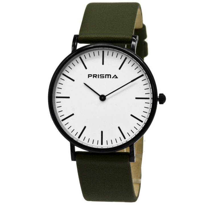 Prisma Herenhorloge P.1622.829G Lederen band Edelstaal