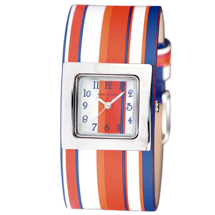 Coolwatch Kinderhorloge Stripes Orange/blue CW.241