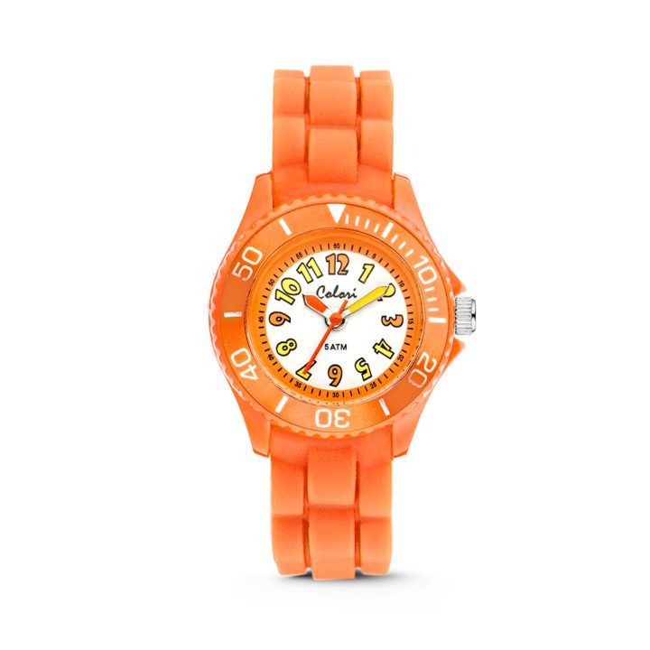 Colori kinderhorloge oranje-geel 30 mm 5-CLK013