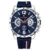 Tommy Hilfiger 1791476 Horloge Decker 48 mm zilverkleurig-blauw