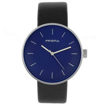 Prisma Herenhorloge P.1246.116G Lederen band Zilverkleurig