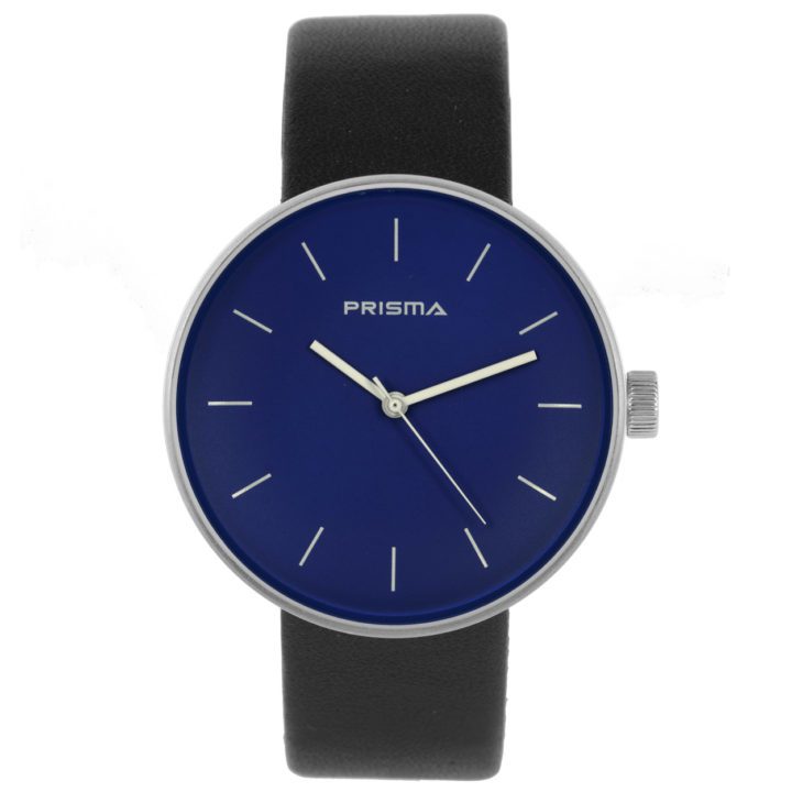 Prisma Herenhorloge P.1246.116G Lederen band Zilverkleurig