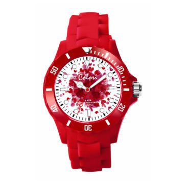 Colori Love 5 COL539 Horloge – Siliconen Band – Ø 40 mm – Rood