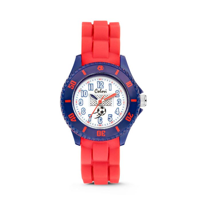 Colori Kinderhorloge Sports Time zwart-rood 30 mm 5-CLK057