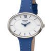 Boccia Horloge titanium/leder zilverkleurig-blauw 3261-03