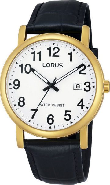 Lorus RG836CX9 Herenhorloge Goudkleurig-Leder 37,5 mm