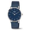 Boccia 3281-07 Horloge titanium/staal zilverkeurig-blauw 32 mm