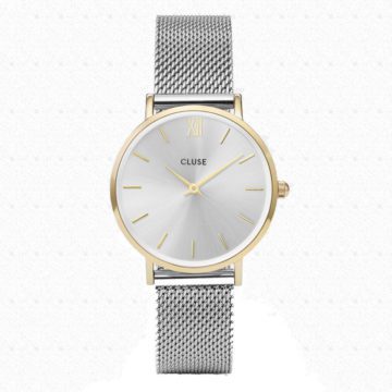 Cluse horloge Minuit Mesh gold-silver 33 mm CW0101203015