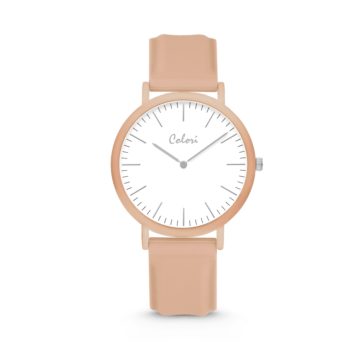 Colori Essentials 5 COL584 Horloge – Siliconen Band – Ø 40 mm – Beige