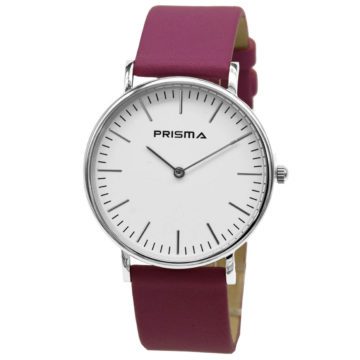 Prisma Herenhorloge P.1623.707G Lederen band Edelstaal