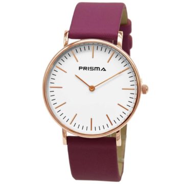 Prisma Herenhorloge P.1621.704G Lederen band Edelstaal