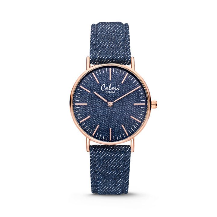 Colori Horloge Denim staal/denim donkerblauw 36 mm 5-COL415