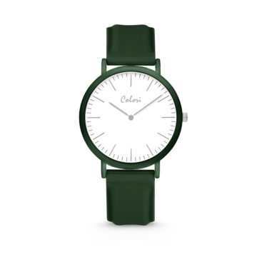 Colori Essentials 5 COL588 Horloge – Siliconen Band – Ø 40 mm – Groen