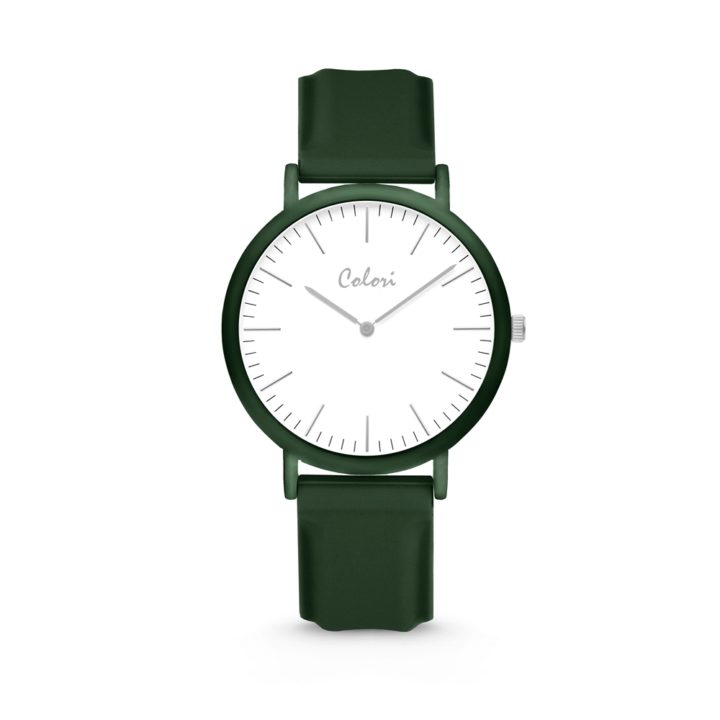 Colori Essentials 5 COL588 Horloge - Siliconen Band - Ø 40 mm - Groen