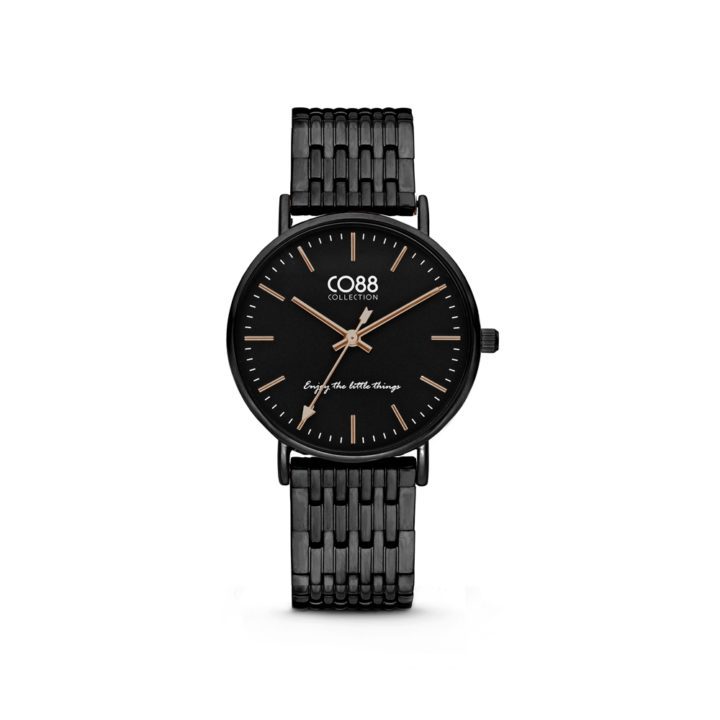 CO88 Collection 8CW 10075 Horloge - Stalen band - zwart - Ø 36 mm