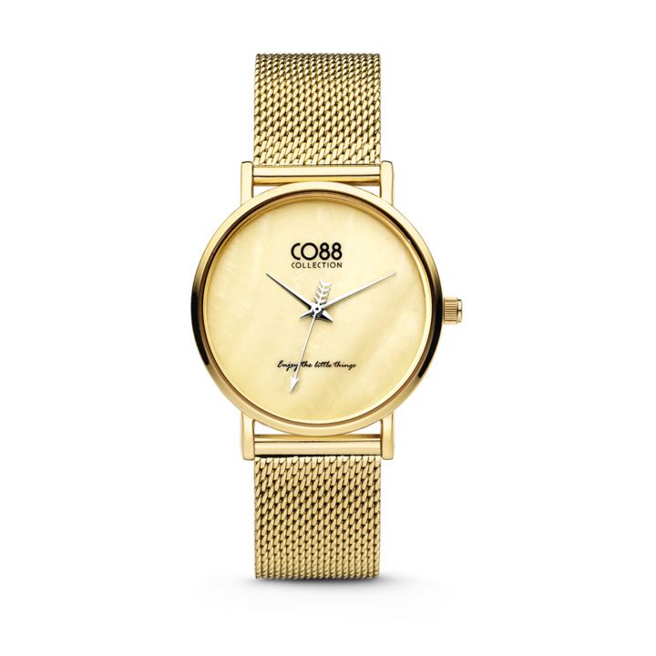 CO88 Collection 8CW-10050 - Horloge - mesh - goudkleurig - ø 32 mm