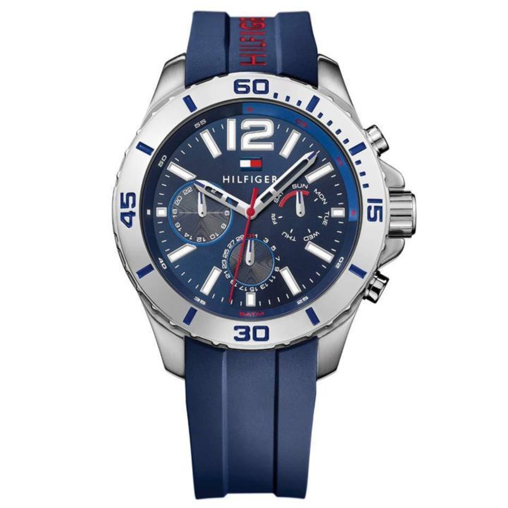 Tommy Hilfiger 1791142 Horloge Nolan 48 mm zilverkleurig-blauw