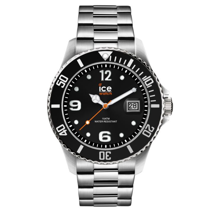 Ice-Watch horloge Ice Steel Black-Silver 44 mm IW016032