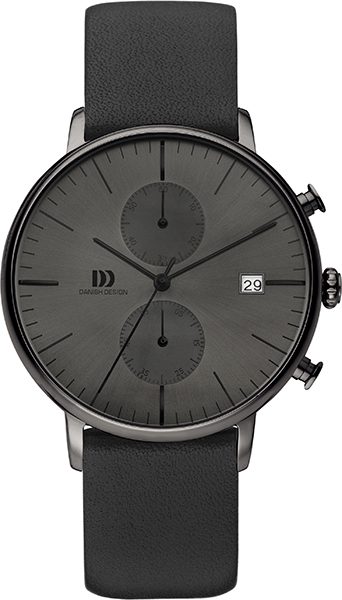 Danish Design IQ16Q975 Horloge 42 mm staal/leder