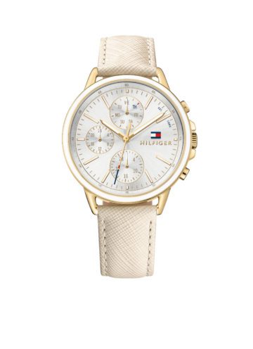 Tommy Hilfiger Horloge Carly leder beige 40 mm TH1781790