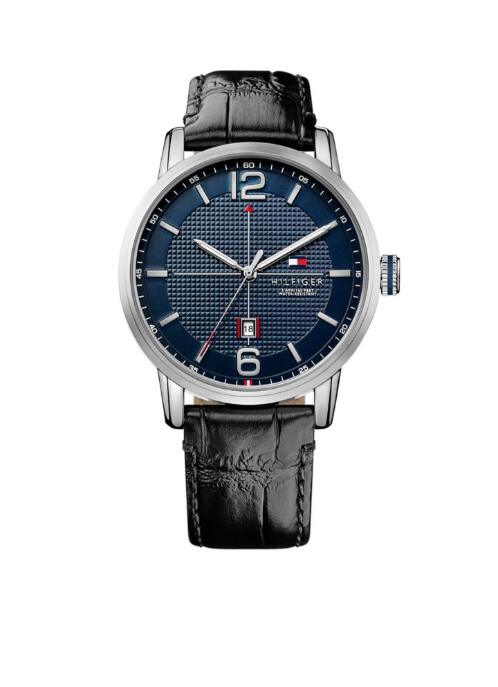 Tommy Hilfiger George TH1791216 Horloge Leer Zwart - Heren