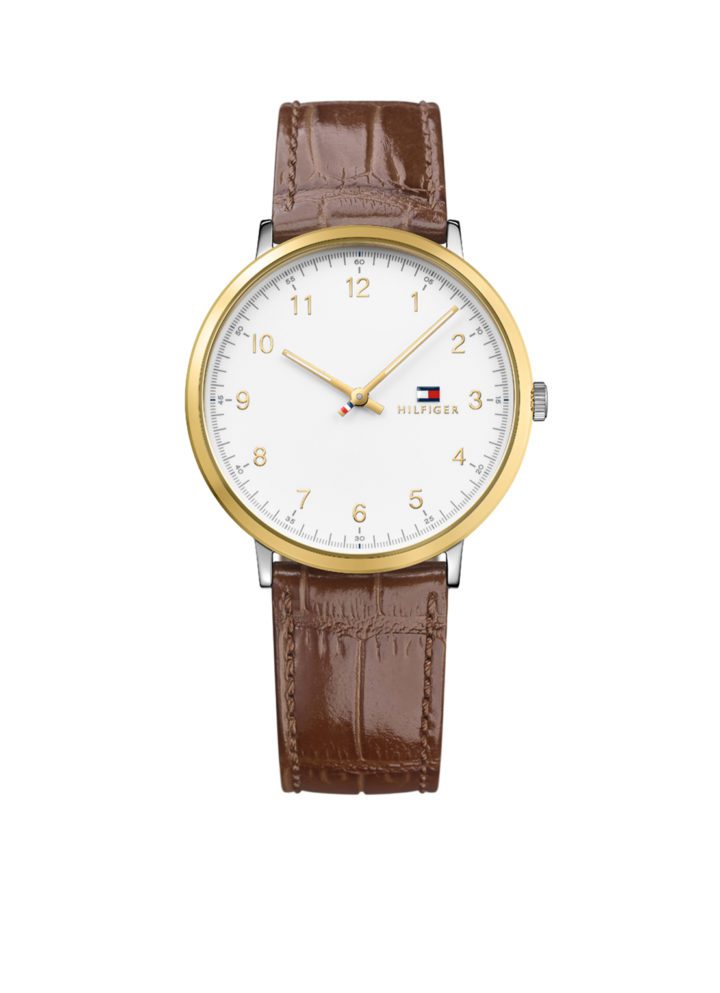 Tommy Hilfiger Horloge James goudkleurig-bruin TH1791340