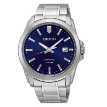 Seiko SGEH47P1 Herenhorloge blauwe wijzerplaat saffierglas 41 mm