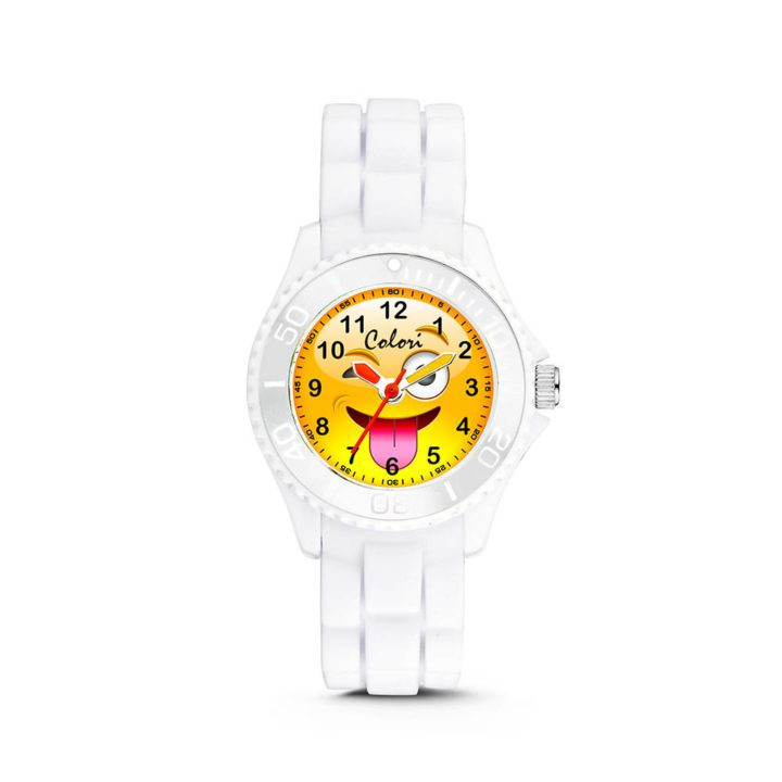 Colori kinderhorloge Happy Smile zwart 30 mm 5-CLK078