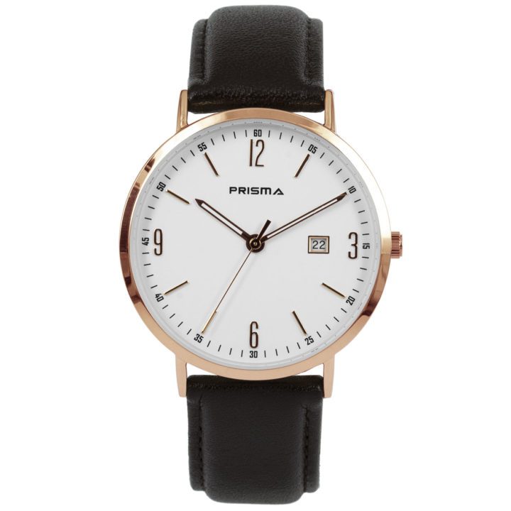 Prisma Herenhorloge rosé-goudkleurig Slimline P.1500