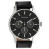 OOZOO C10049 Horloge Timepieces Collection staal zilverkleurig-zwart 48 mm