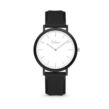 Colori Essentials 5 COL578 Horloge – Siliconen Band – Ø 40 mm – Zwart