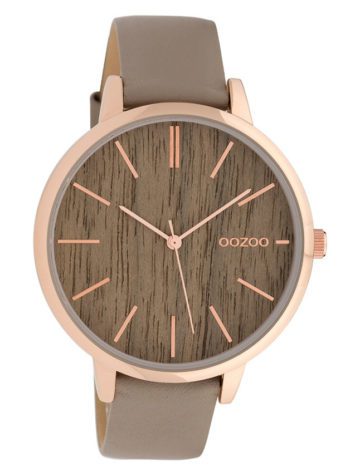 OOZOO C9748 Horloge Taupe Oak 42 mm