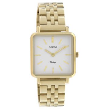 OOZOO C9955 Horloge Vintage staal goudkleurig 29 x 29 mm