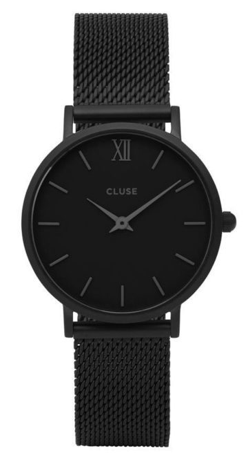 CluseCW0101203012 horloge Minuit Mesh full black 33 mm