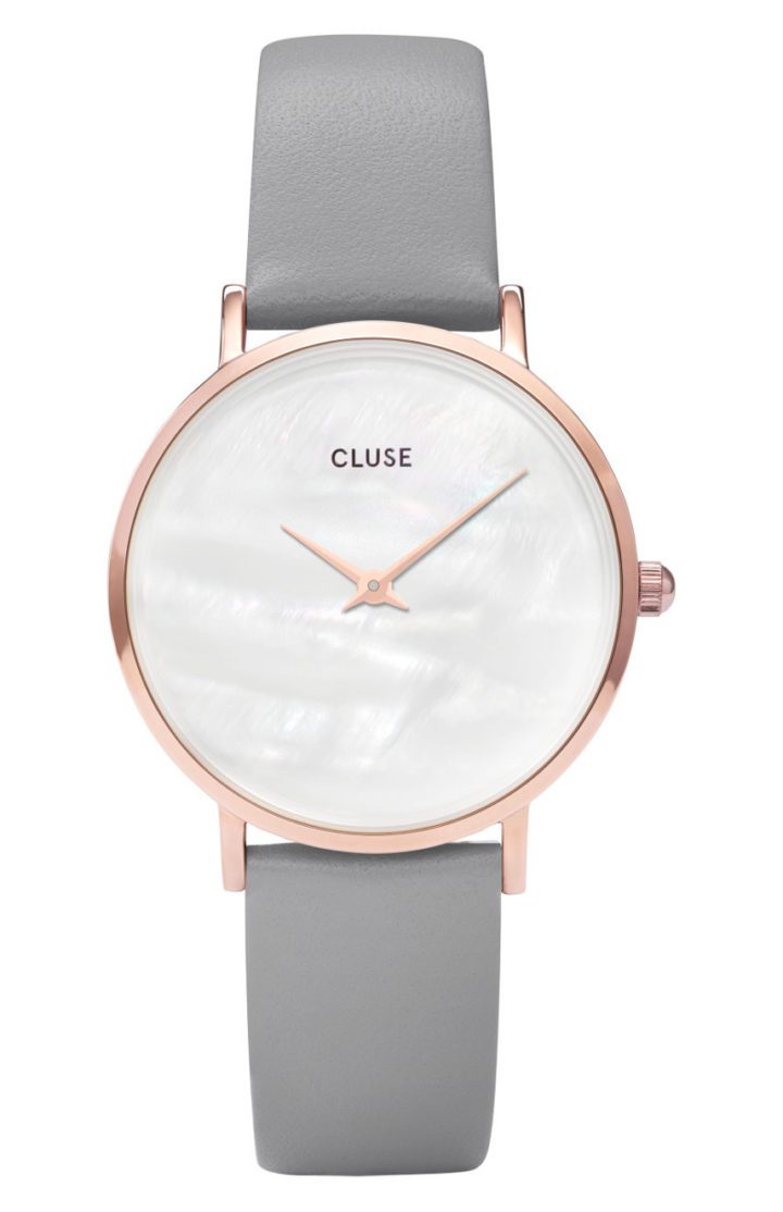 Cluse CL30049 Horloge Minuit La Perle Stone Grey 33 mm