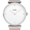 Cluse CW0101208003 Horloge Triomphe Mesh rose-en zilverkleurig