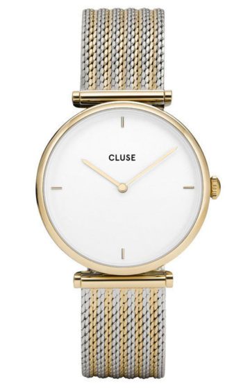 CLUSE CW0101208002 Horloge Triomphe Mesh goud- en zilverkleurig