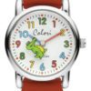 Colori Kinderhorloge Krokodil staal/nylon rood 28 mm 5-CLK064