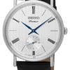 Seiko SRK035P1 Premier Herenhorloge staal/leder zilverkleurig-zwart