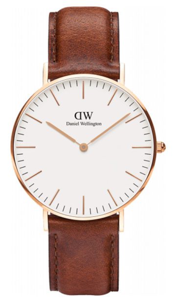 Daniel Wellington Horloge Classic St. Mawes rosé-cognac 36 mm DW00100035