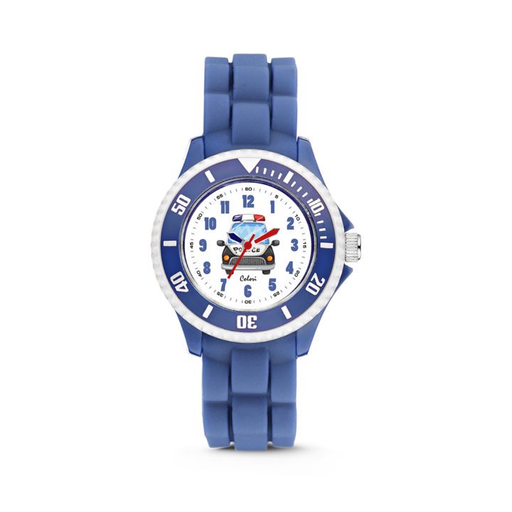 Colori kinderhorloge Politie blauw 30 mm 5-CLK086