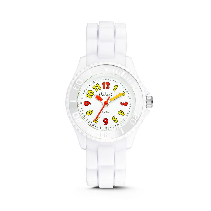 Colori 5-CLK018 kinderhorloge wit 30 mm