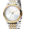 Esprit Horloge Joy staal 32 mm zilver- en goudkleurig ES1L028M0095