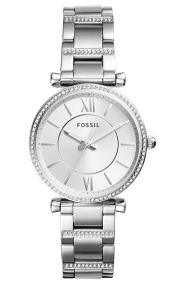 Fossil Horloge Carlie staal 35 mm zilverkleurig ES4341