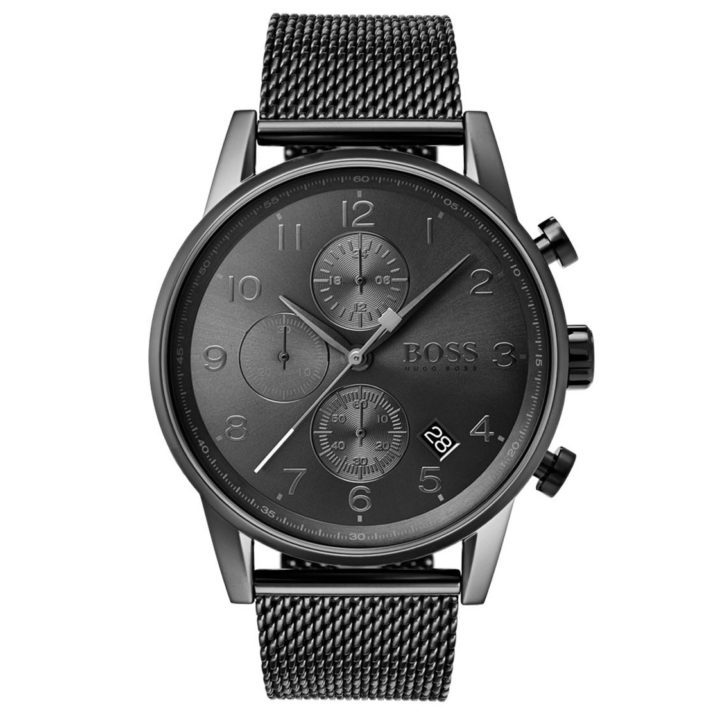 Hugo Boss HB1513674 Horloge Navigator chronograaf antraciet 44 mm