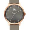 Danish Design horloge staal/leder rosékleurig/grijs IQ18Q1182