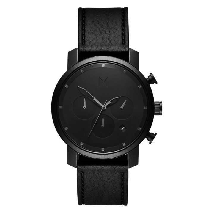 MVMT D-MC02-BLBL Horloge Chrono Black Leather 40 mm