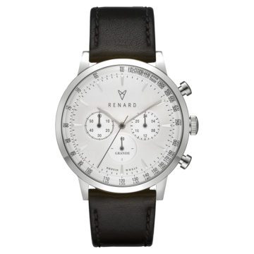 Renard Horloge RC402SS10VBK Grande Chrono white-silver-Veau black