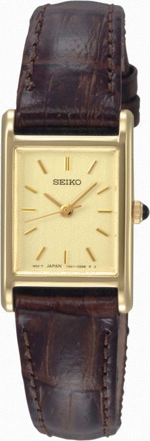 Seiko SXGN54P1 Dameshorloge Staal-leder Goudkleurig