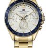 Tommy Hilfiger TH1791121 Horloge Luke goudkleurig-blauw 46 mm